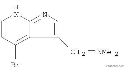 Molecular Structure of 1198277-82-5 (1H-Pyrrolo[2,3-b]pyridine-3-methanamine, 4-bromo-N,N-dimethyl-)